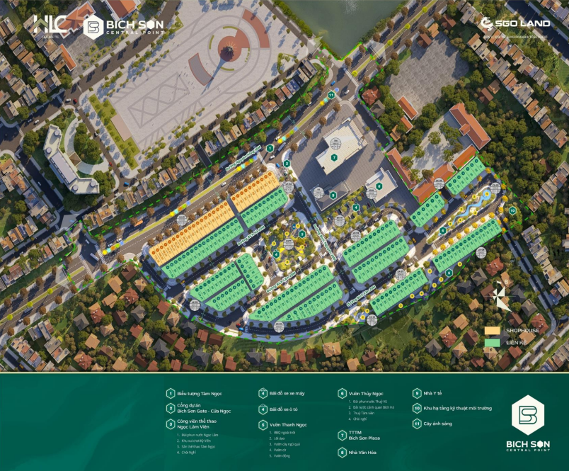 Sơ đồ bố trí dự án Bích Sơn Central Point
